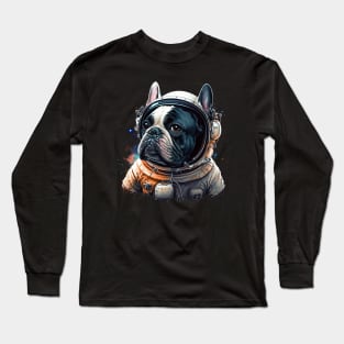 French Bulldog Astronaut Long Sleeve T-Shirt